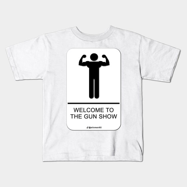 GUN SHOW (WHITE] Kids T-Shirt by Stix